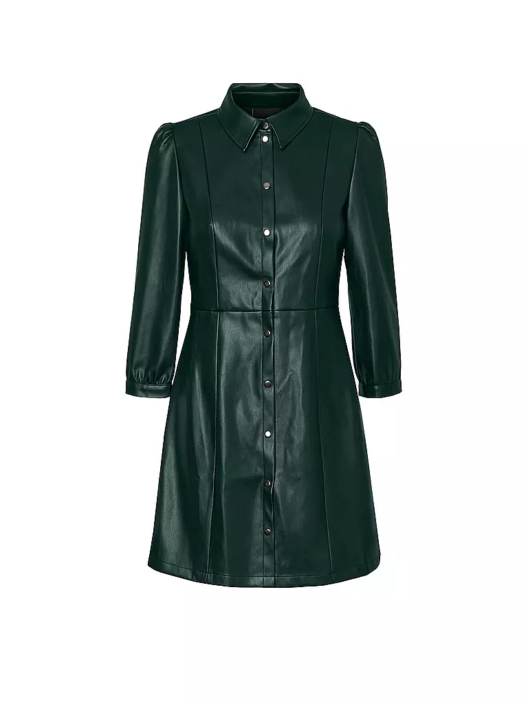 VERO MODA | Lederkleid VMBUTTERMOLLY | grün