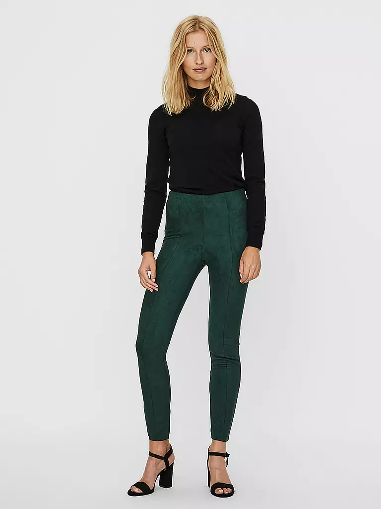 VERO MODA | Leggings in Lederoptik VMDONNADINA | grün