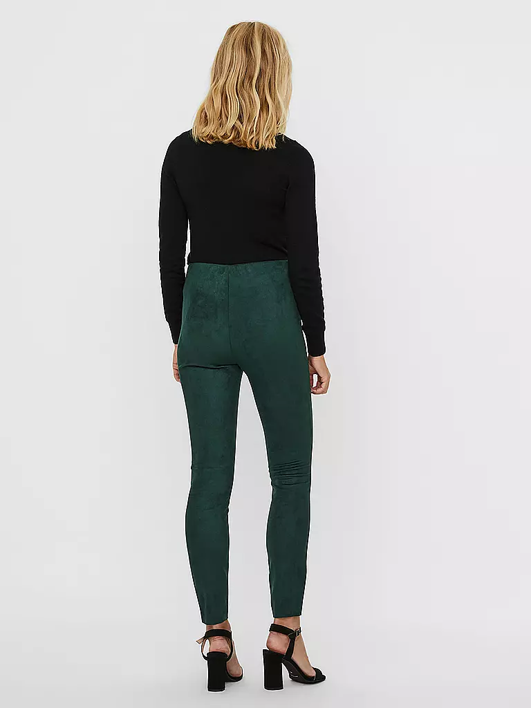 VERO MODA | Leggings in Lederoptik VMDONNADINA | grün