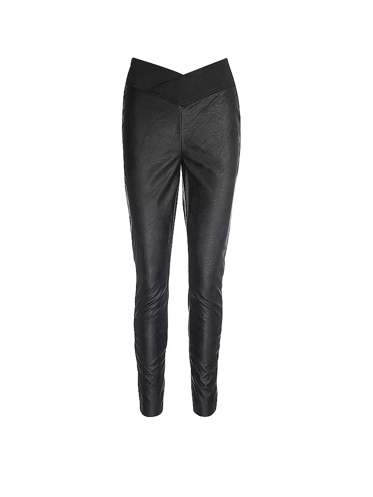 VERO MODA | Leggings in Lederoptik VMSTORM  | schwarz