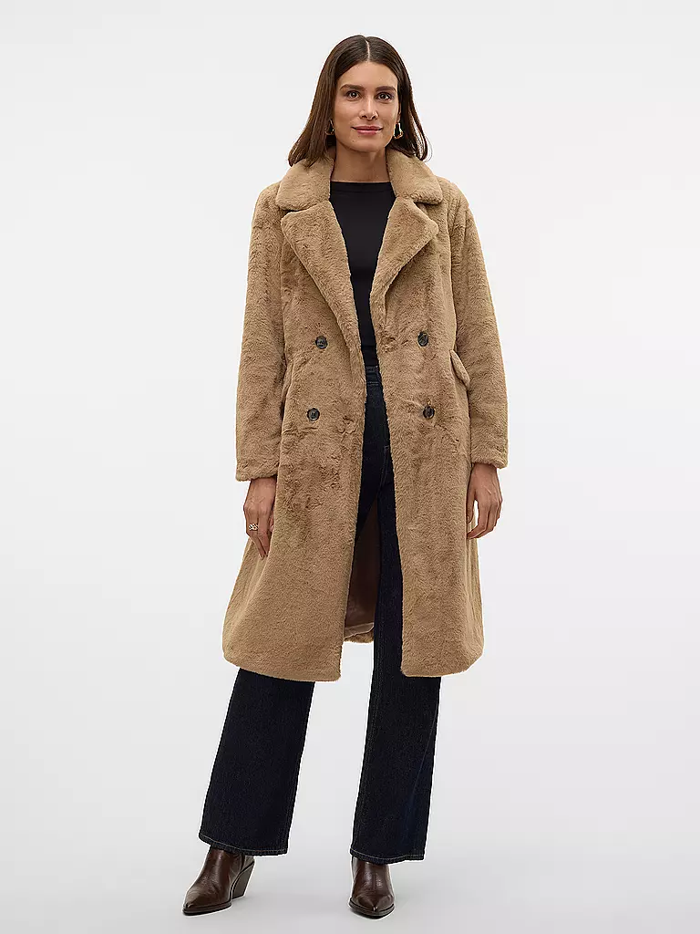 VERO MODA | Mantel in Felloptik VMSONJAELLY | beige