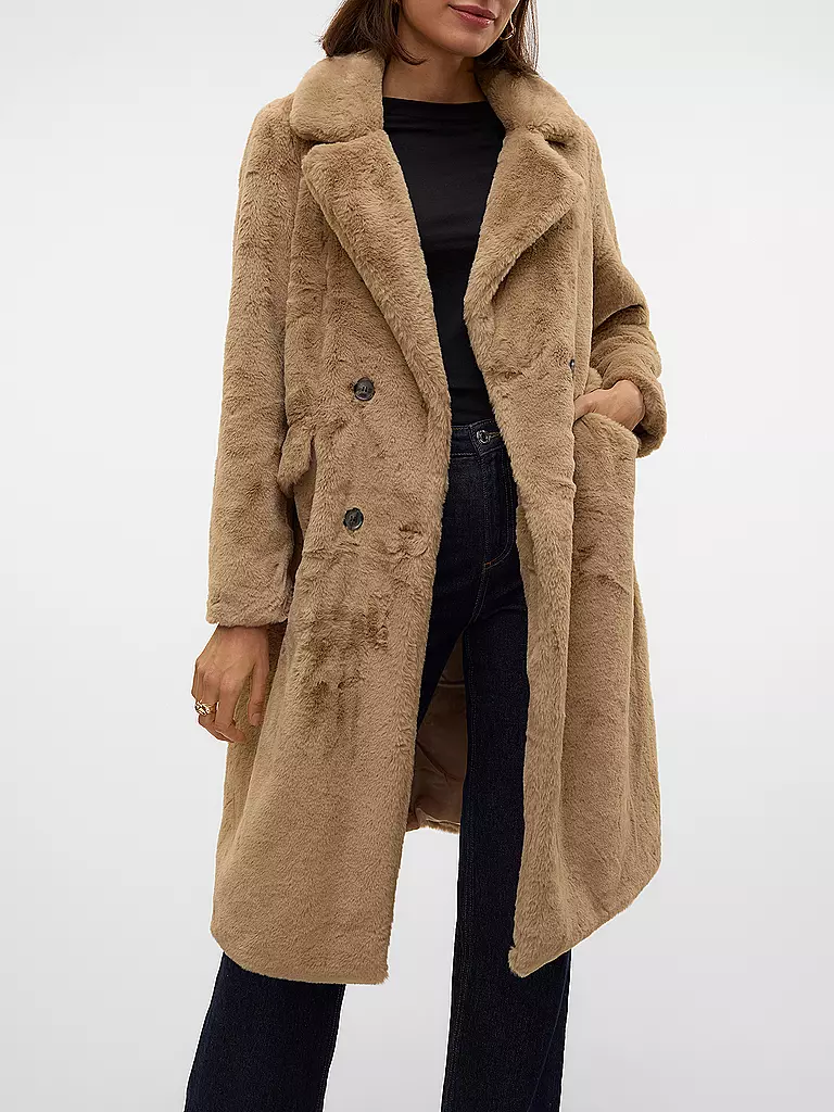 VERO MODA | Mantel in Felloptik VMSONJAELLY | beige