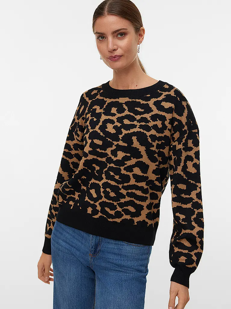 VERO MODA | Pullover VMSILJEANIMAL | Schwarz