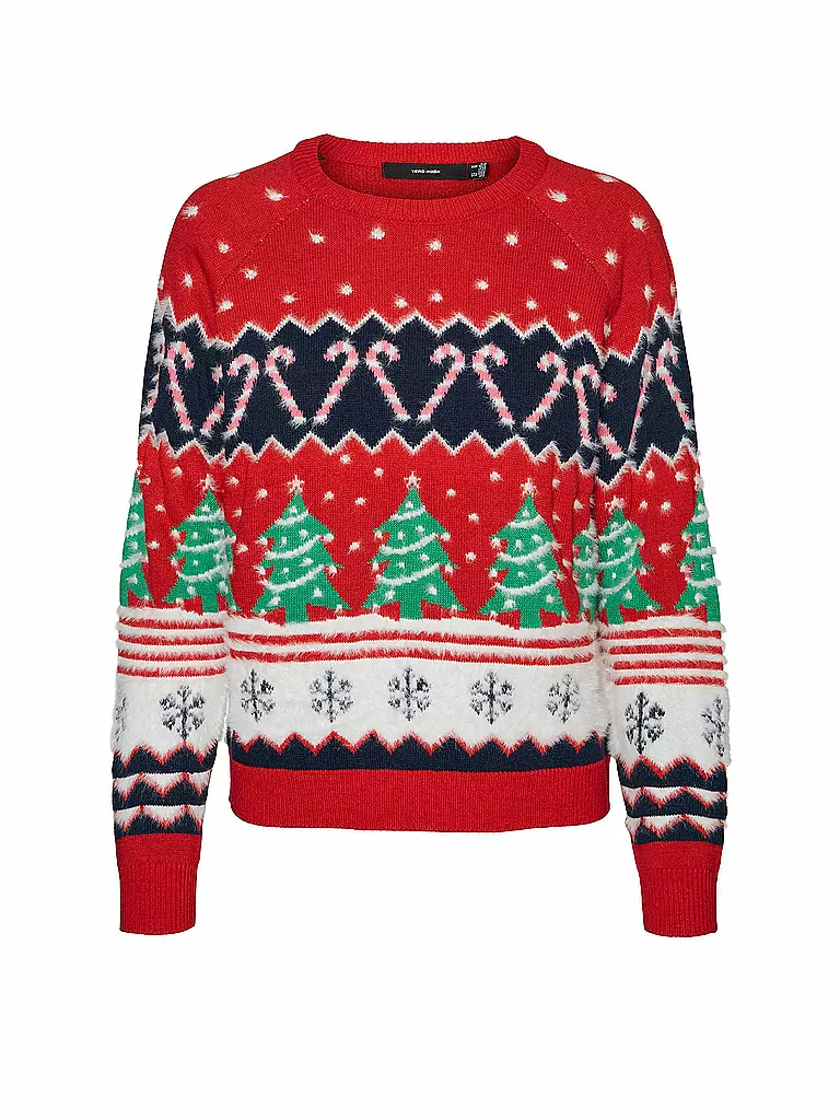 VERO MODA | Pullover VMXMASALLOVER  | rot