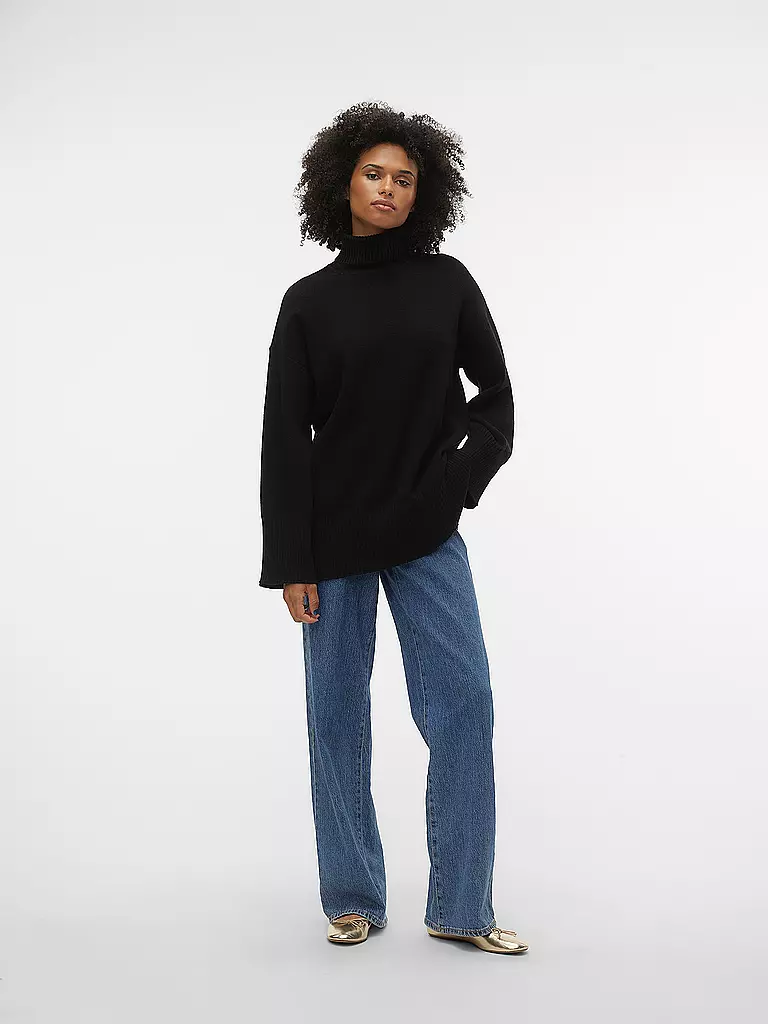VERO MODA | Strickpullover VMGOLDNEEDL | schwarz