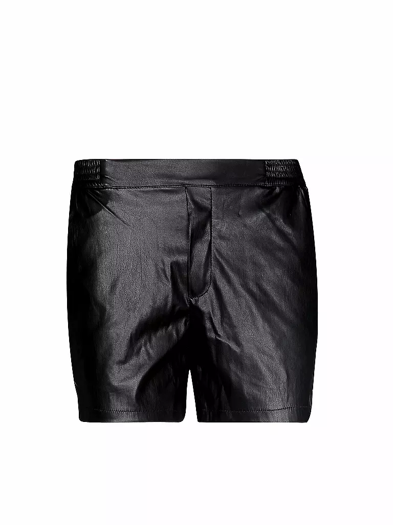 VILA | Short in Lederoptik | schwarz