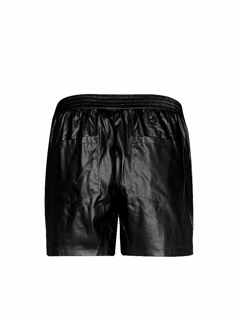 VILA | Short in Lederoptik | schwarz