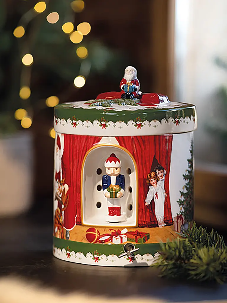 VILLEROY & BOCH | Spieluhr Toy's Delight Santa bringt Geschenke 16x16x21cm | Bunt