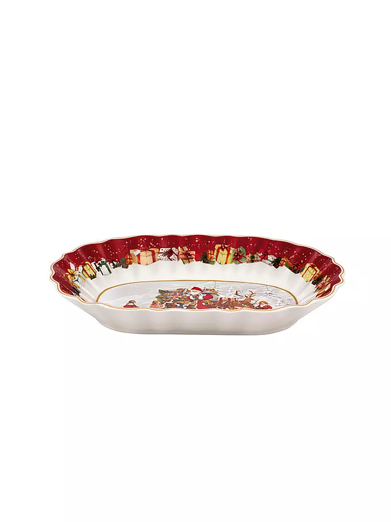 VILLEROY & BOCH | Toy's Fantasy Schale oval groß, Santa & Kinder 29x19cmx5,5cm |