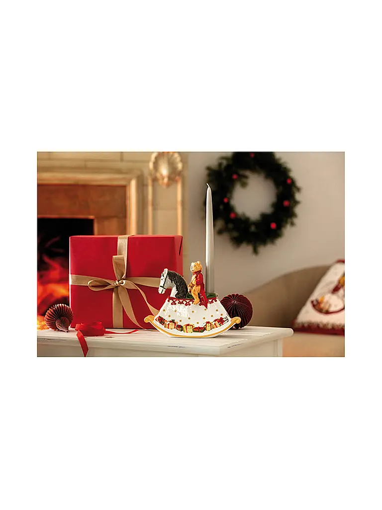 VILLEROY & BOCH | Weihnachts Deko Schaukelpferd Toy's Delight  21,5x9x17cm | Bunt