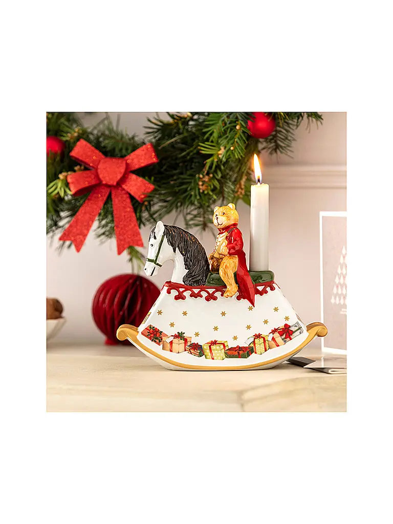 VILLEROY & BOCH | Weihnachts Deko Schaukelpferd Toy's Delight  21,5x9x17cm | Bunt