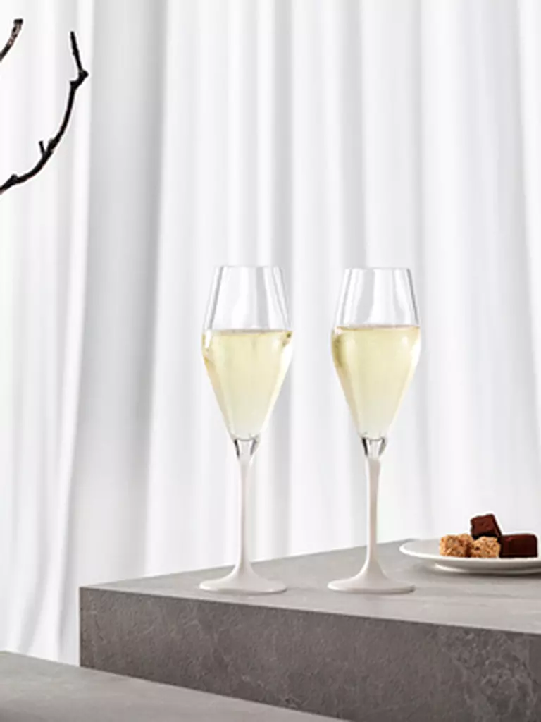 VILLEROY & BOCH | Champangerglas 4er Set MANUFACTURE ROCK BLANC GLAS | weiss