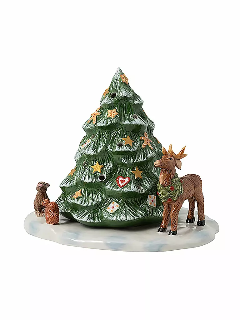 VILLEROY & BOCH | Christmas Toys - Weihnachtsbaum mit Waldtieren 23x17cm | bunt