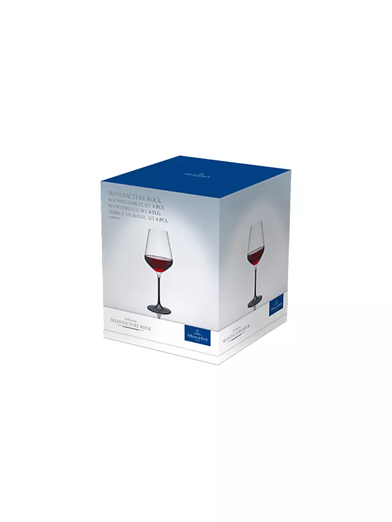 VILLEROY & BOCH | Rotweinglas Manufacture Rock 4er 470ml | schwarz