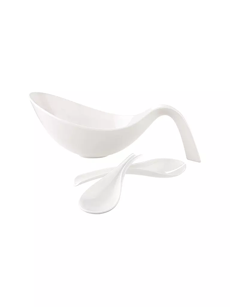 VILLEROY & BOCH | Salat Set "Flow" 3-tlg. | weiss