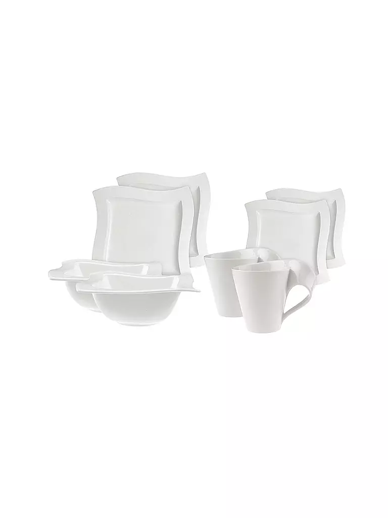 VILLEROY & BOCH | Starter Set 8-tlg. "New Wave" für 2 Personen | weiß