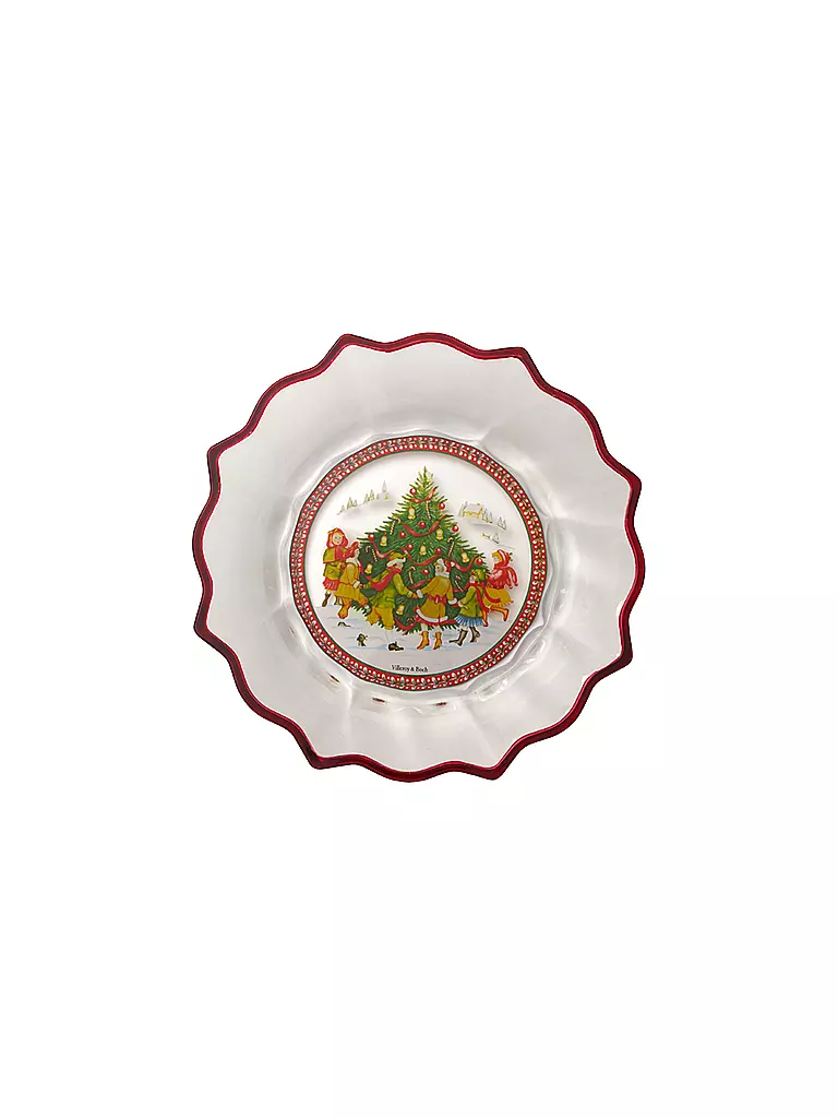 VILLEROY & BOCH | Weihnachts-Glasschale "Tanz um den Baum" 25cm  | bunt