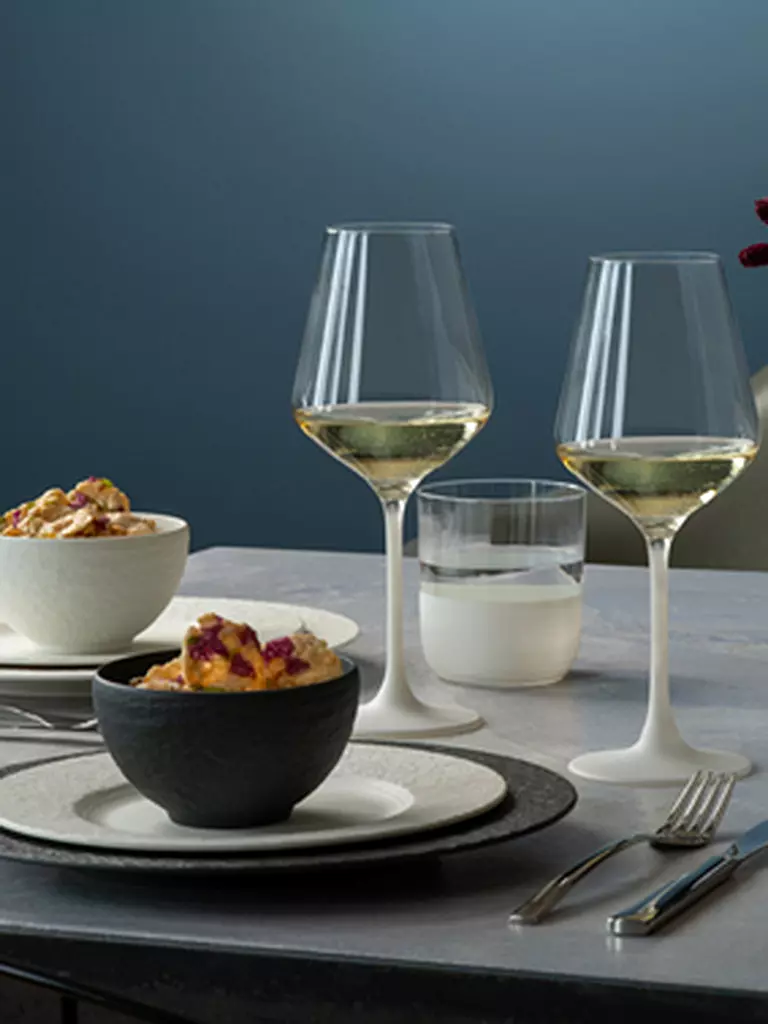 VILLEROY & BOCH | Weissweinglas 4er Set MANUFACTURE ROCK BLANC GLAS | weiss