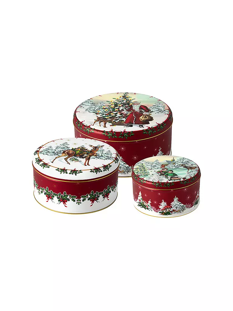 VILLEROY & BOCH | Winter Collage Accessoires Gebäckdosen-Set, bunt, 19,7 x 9,4 cm, 3-teilig | bunt