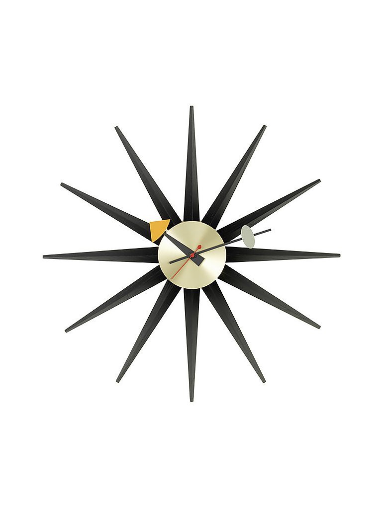 VITRA Wanduhr Sunborst Clock 47cm (Messing/Schwarz) schwarz