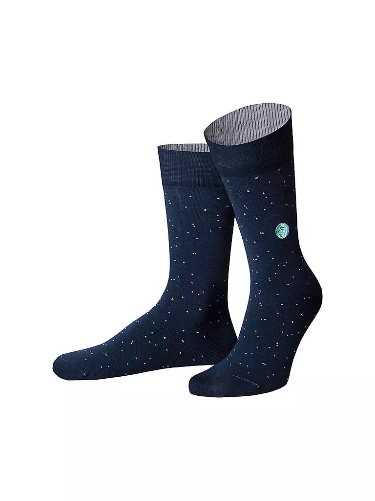 VON JUNGFELD | Herren Socken " Erde " dunkelblau | blau