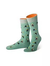VON JUNGFELD | Socken WILDSCHWEIN orange | hellgrün