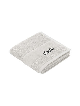 VOSSEN | Gästetuch 2er 30x50cm SLEEPY SNOOPY Pearl Grey