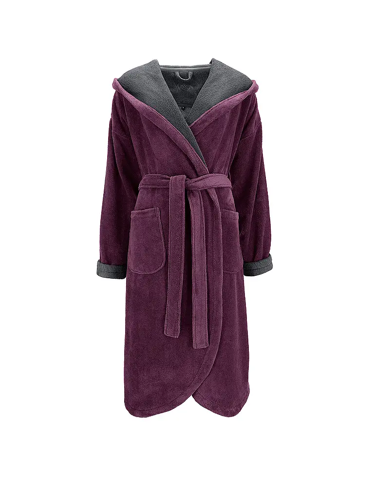 VOSSEN | Damen Bademantel CARMEN Elderberry/Graphit  | Beere