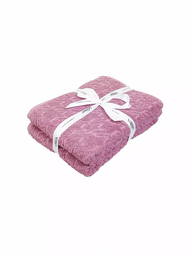 VOSSEN | Duschtuch Set 2er Pkg French 2x 67x140cm Blackberry | rosa