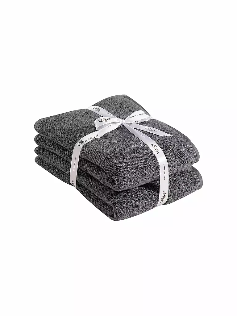VOSSEN | Duschtuch Smart Towel 2er Pkg 76x140cm Flanell | grau