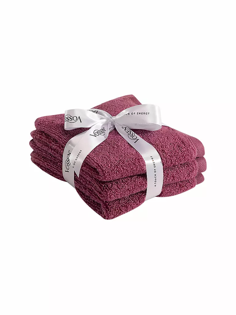 VOSSEN | Gästetuch Smart Towel 3er Pkg 30x50cm Blackberry | pink