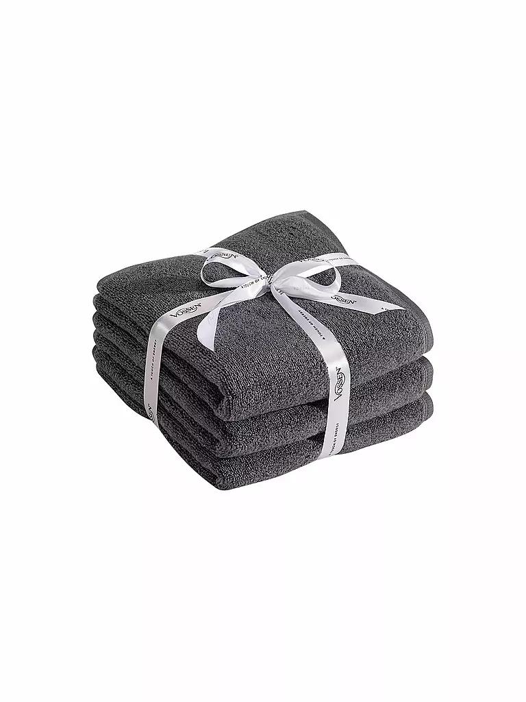 VOSSEN | Handtuch Smart Towel 3er Pkg 50x100cm Flanell  | grau