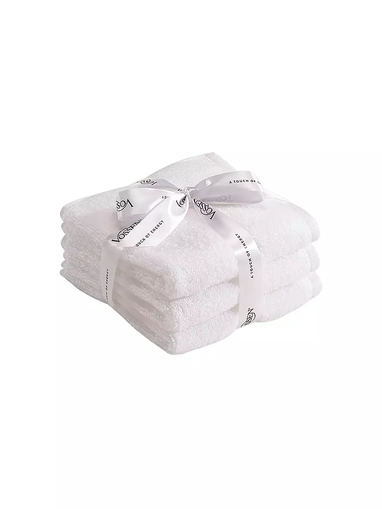 VOSSEN | Seiftuch Smart Towel 3er Pkg 30x30cm Weiss | weiß