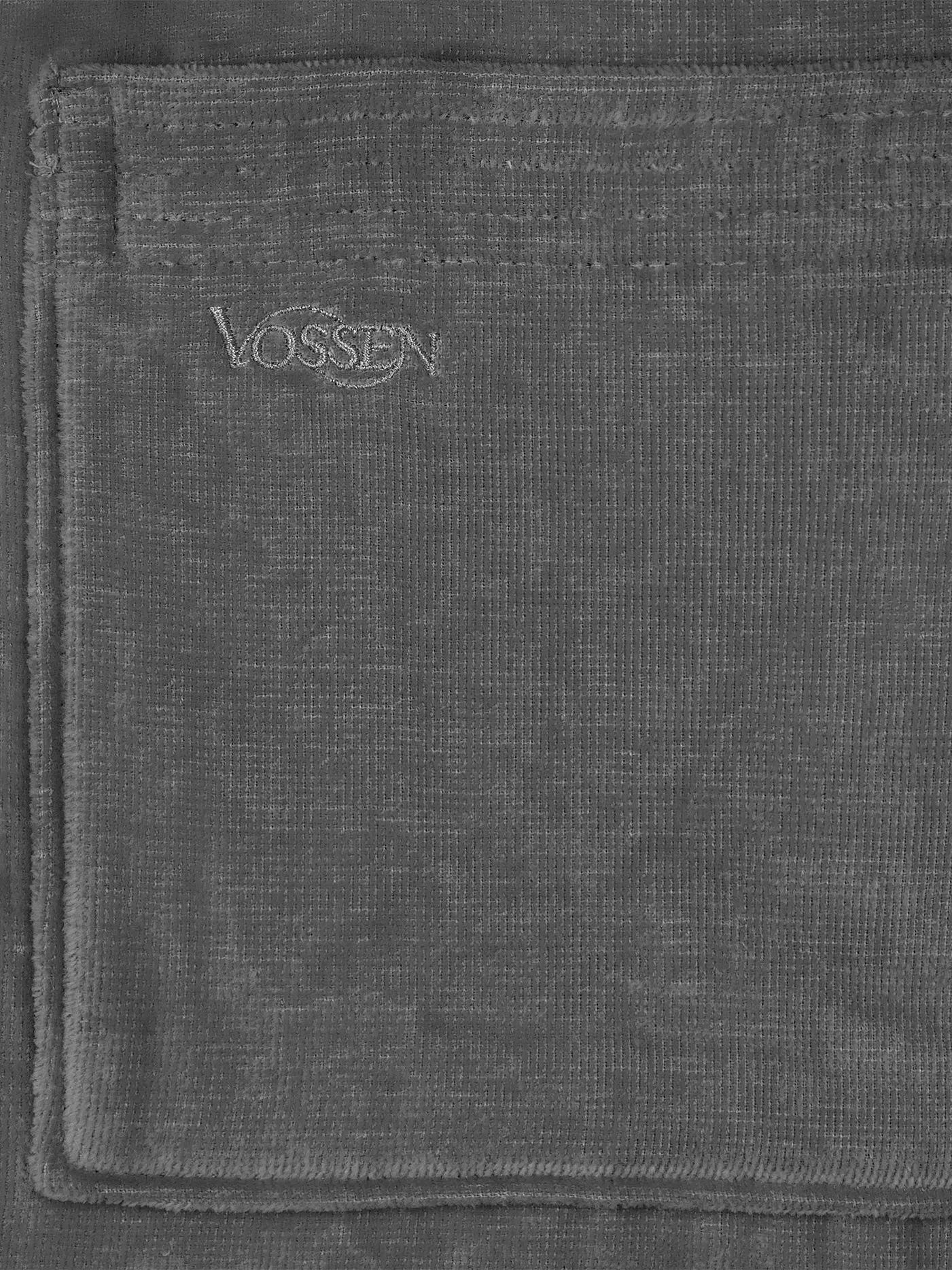 VOSSEN | Unisex Bademantel TEXAS Flanell | grau