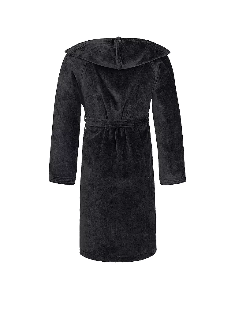 VOSSEN | Unisex Bademantel TEXAS Schwarz | blau