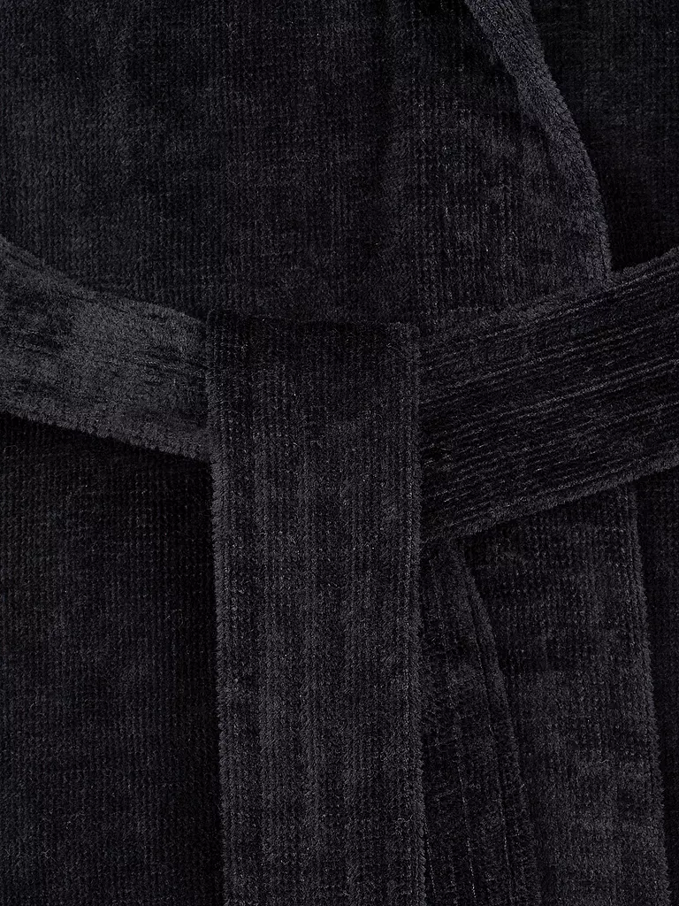 VOSSEN | Unisex Bademantel TEXAS Schwarz | blau