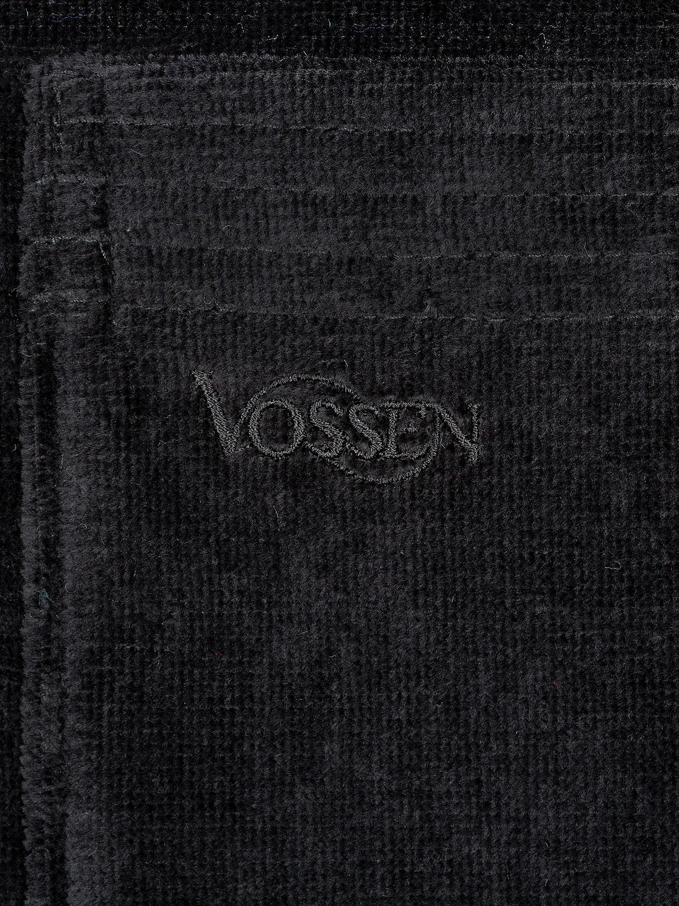 VOSSEN | Unisex Bademantel TEXAS Schwarz | schwarz
