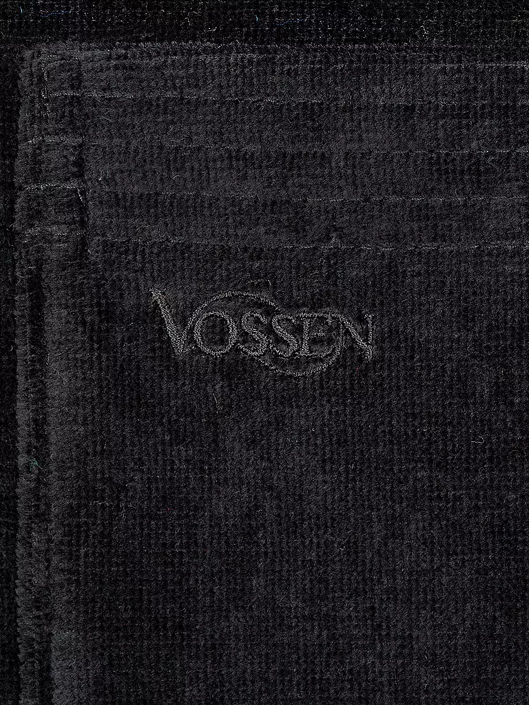 VOSSEN | Unisex Bademantel TEXAS Schwarz | blau