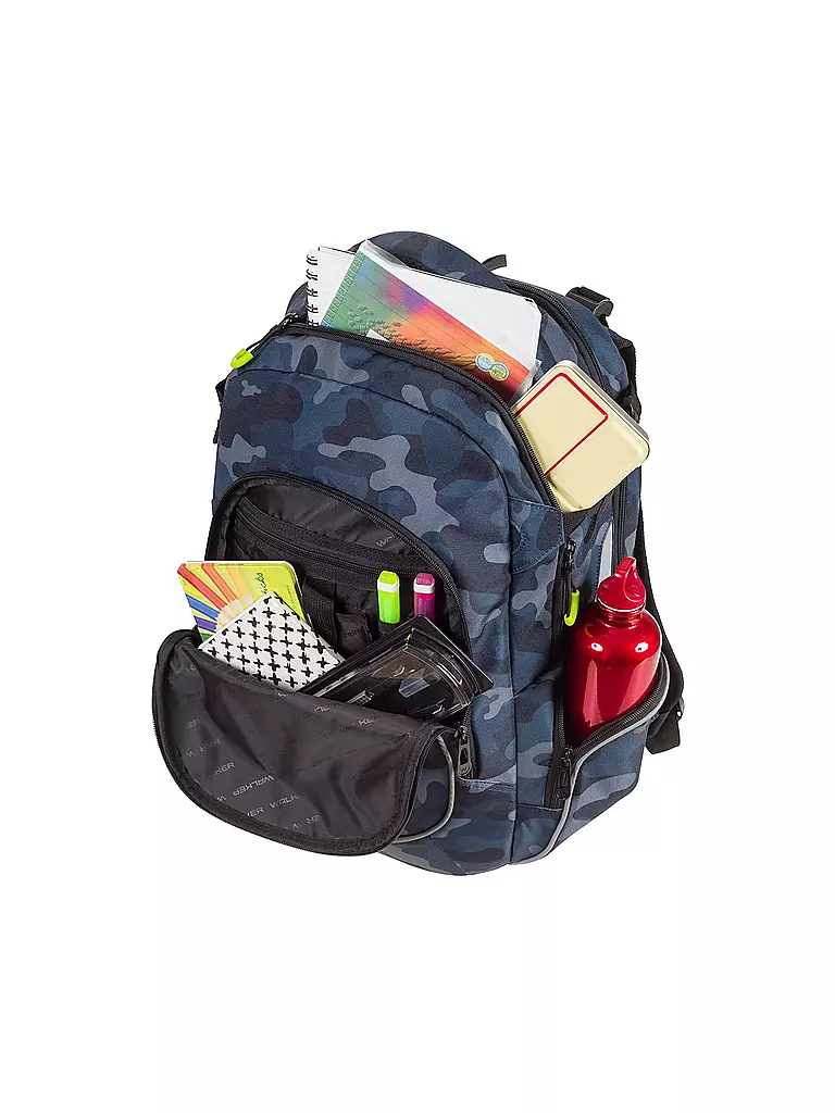 WALKER | Schulrucksack Campus Evo Wizzard Camouflage | grau