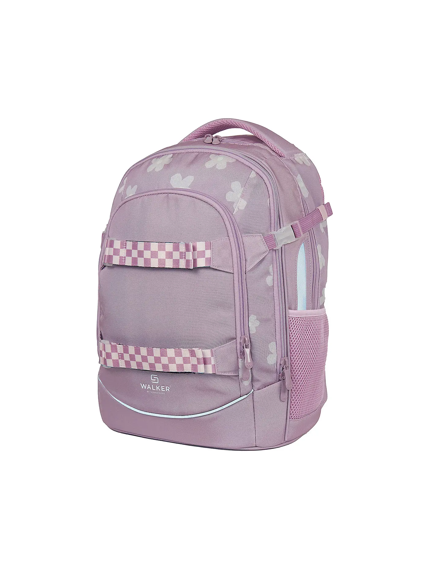 WALKER | Schulrucksack Fame 2.0 Uni 90ies Flower Blue | rosa