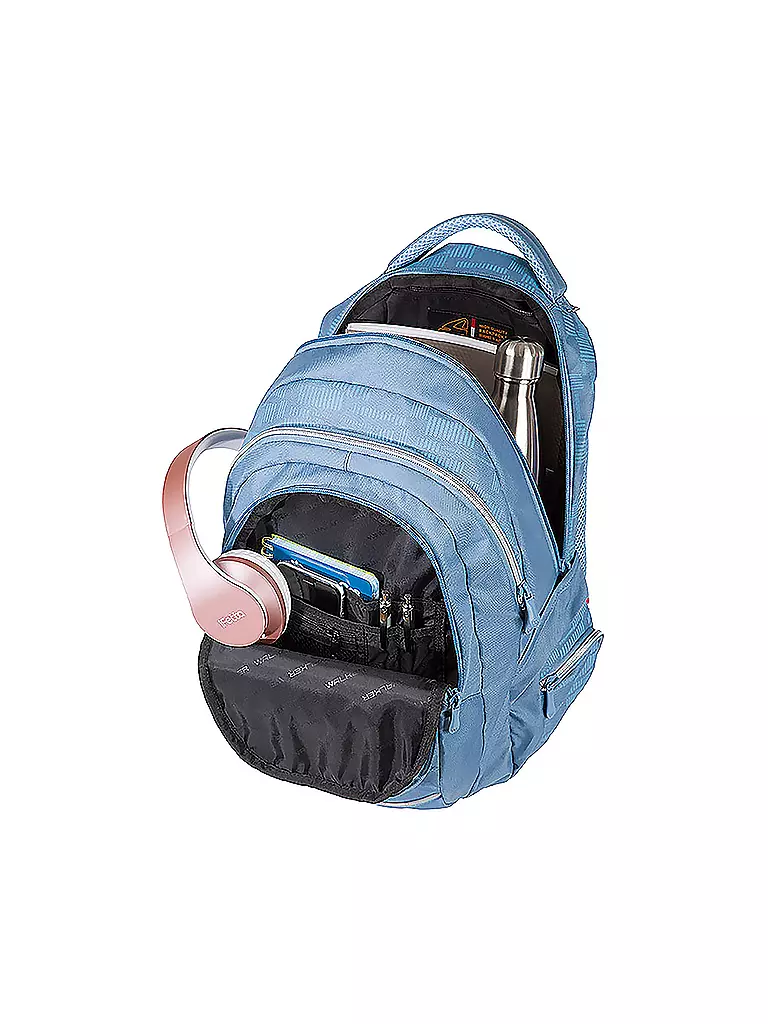 WALKER | Schultasche "Fame Laces - Light Blue" | blau