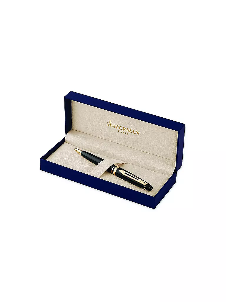 WATERMAN | Kugelschreiber "Expert" M Black G.C.  | blau