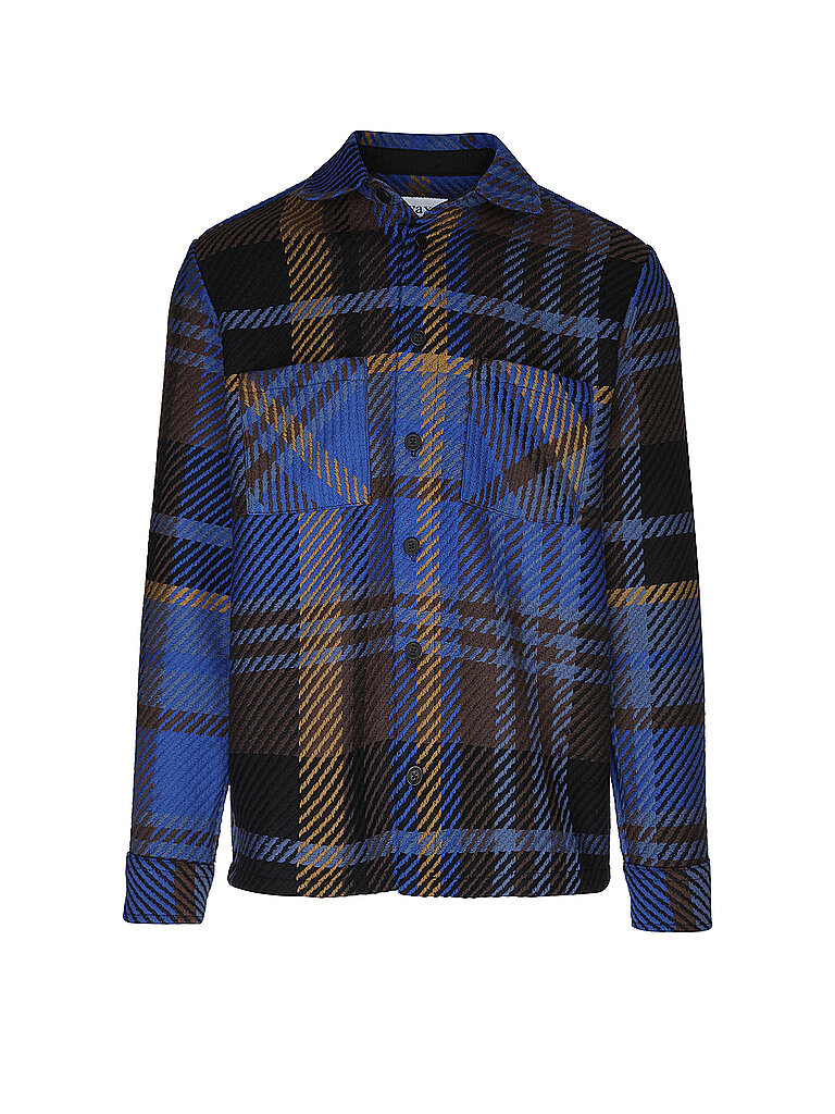 WAX LONDON Overshirt WHITING blau | L
