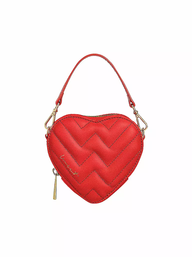 WEAT | Ledertasche - Umhängetasche Mini Heart | rot