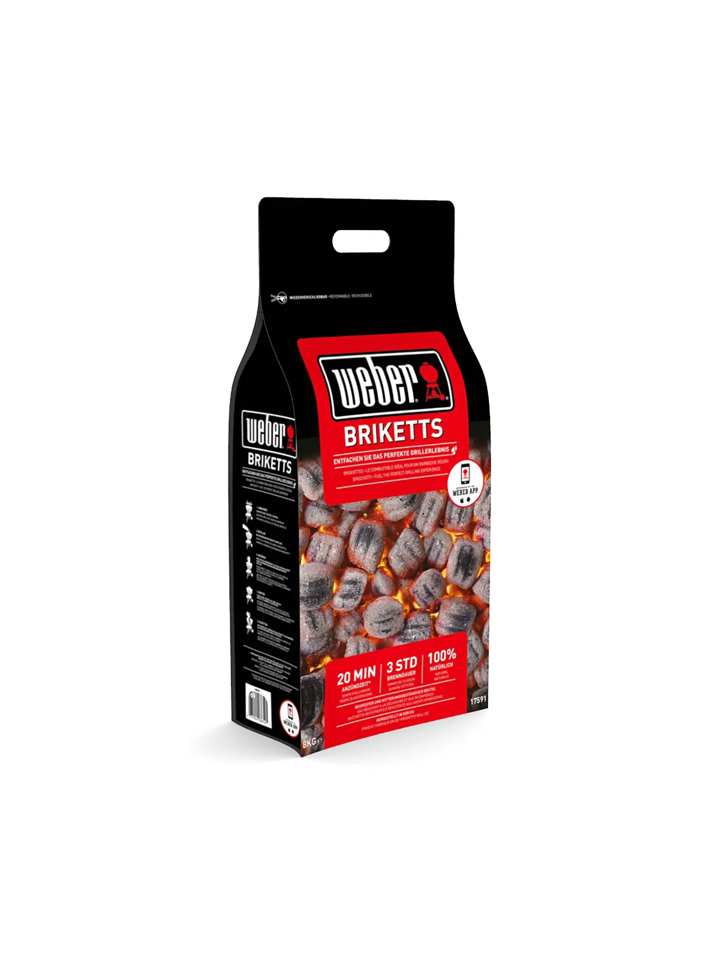 WEBER GRILL | Briketts 8kg | keine Farbe
