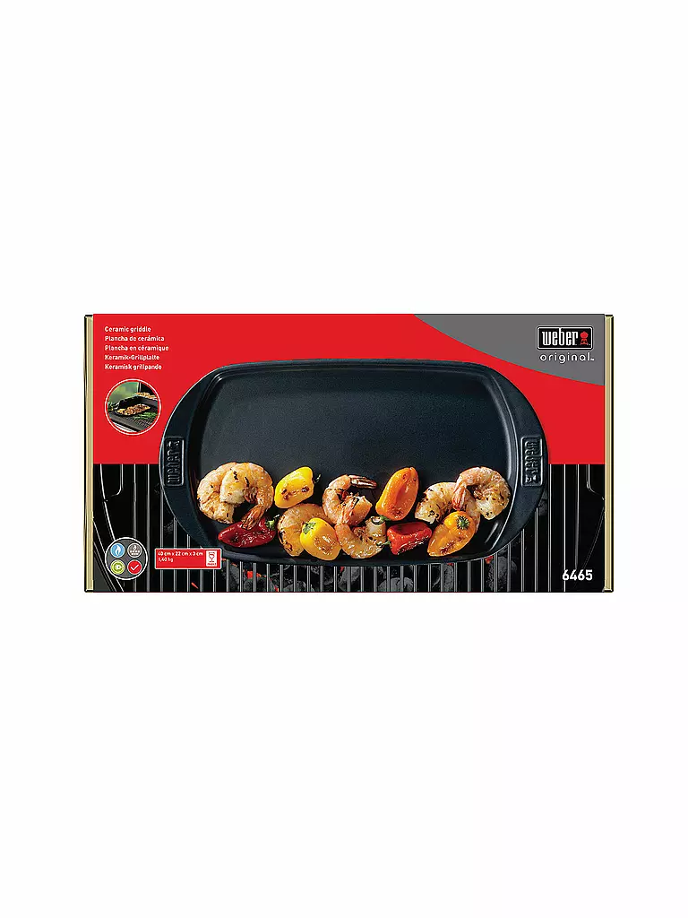 WEBER GRILL | Keramische Grillplatte klein 6465 | schwarz