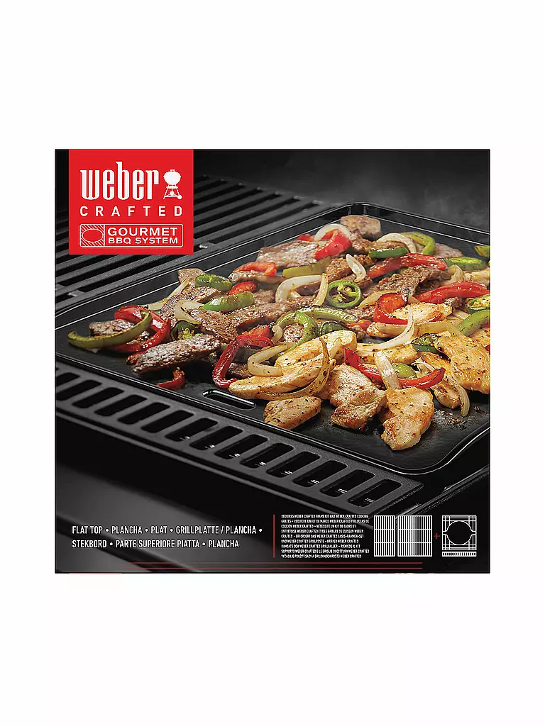 WEBER GRILL | WEBER CRAFTED Grillplatte / Plancha​ 40x41cm  | schwarz