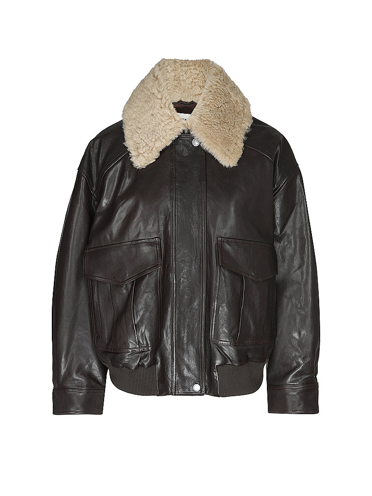 WEEKEND MAX MARA Lederjacke WKDCALATA braun | 36