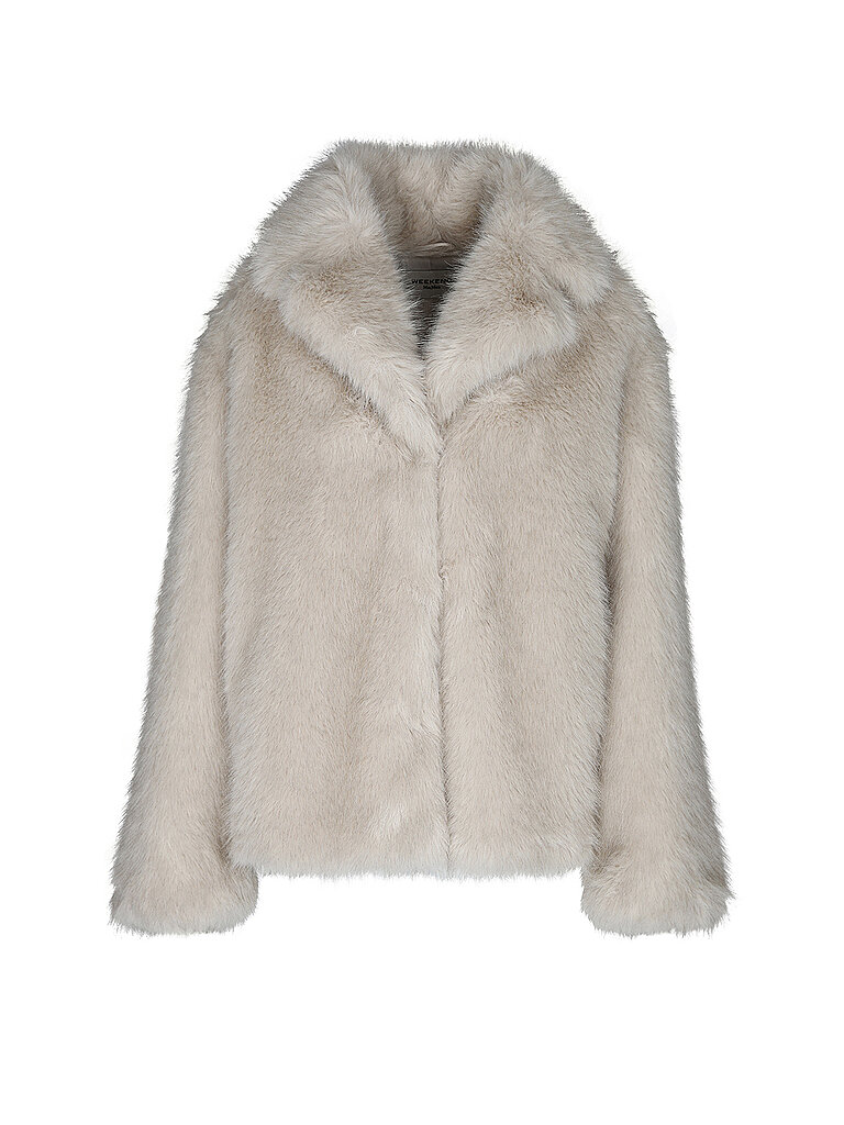 WEEKEND MAX MARA Jacke in Felloptik WKIOZIOSO creme | 36