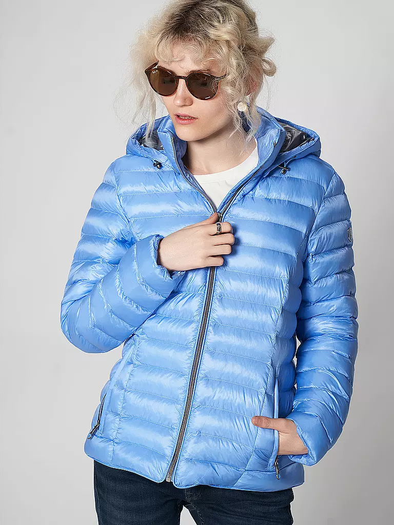 WELLENSTEYN | Leichtsteppjacke ITALY HOOD  | hellblau